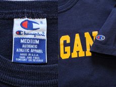 画像3: 90s USA製 Championチャンピオン MICHIGAN コットンTシャツ 紺 M (3)