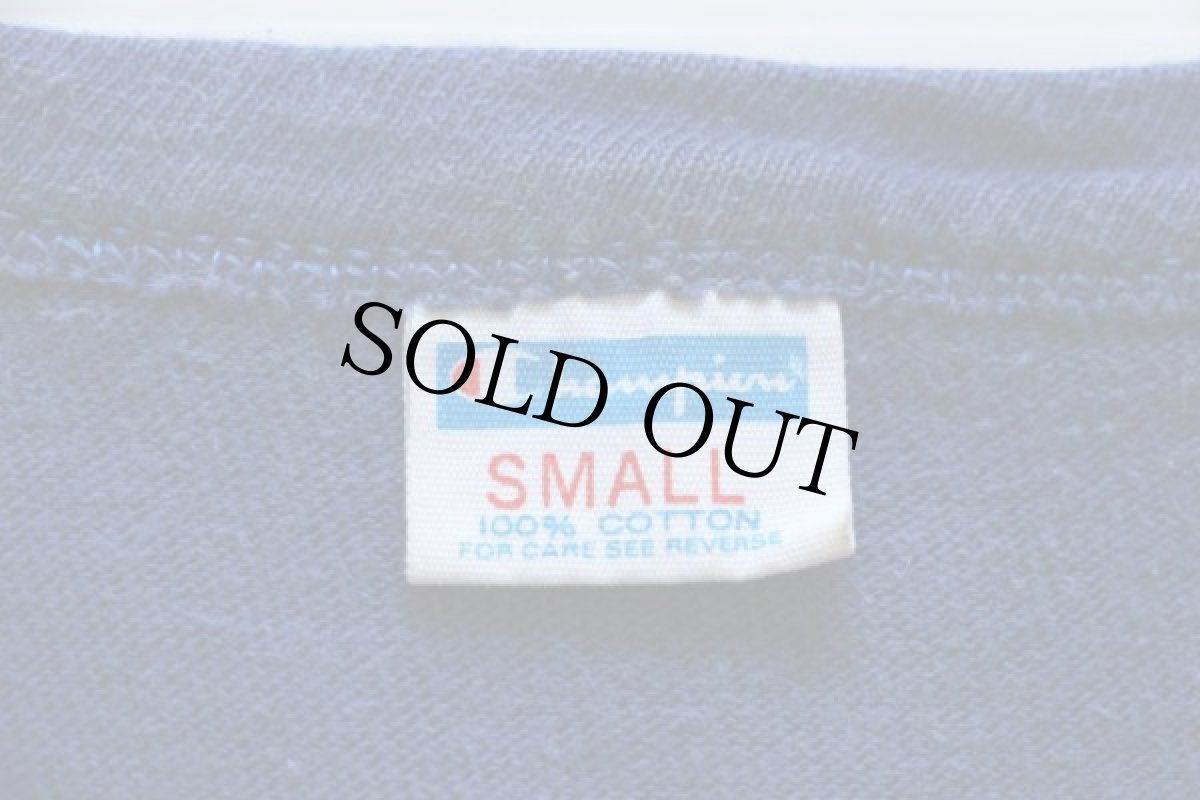 画像4: 70s USA製 Championチャンピオン M.S.U.80 フットボールTシャツ 青 S (4)