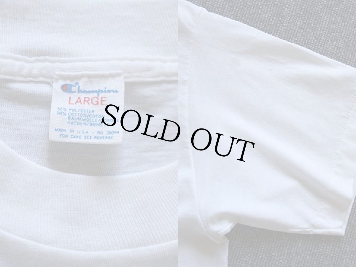 画像3: 80s USA製 Championチャンピオン MLB Twins × SEARS 100周年 染み込みプリント Tシャツ 白 L (3)