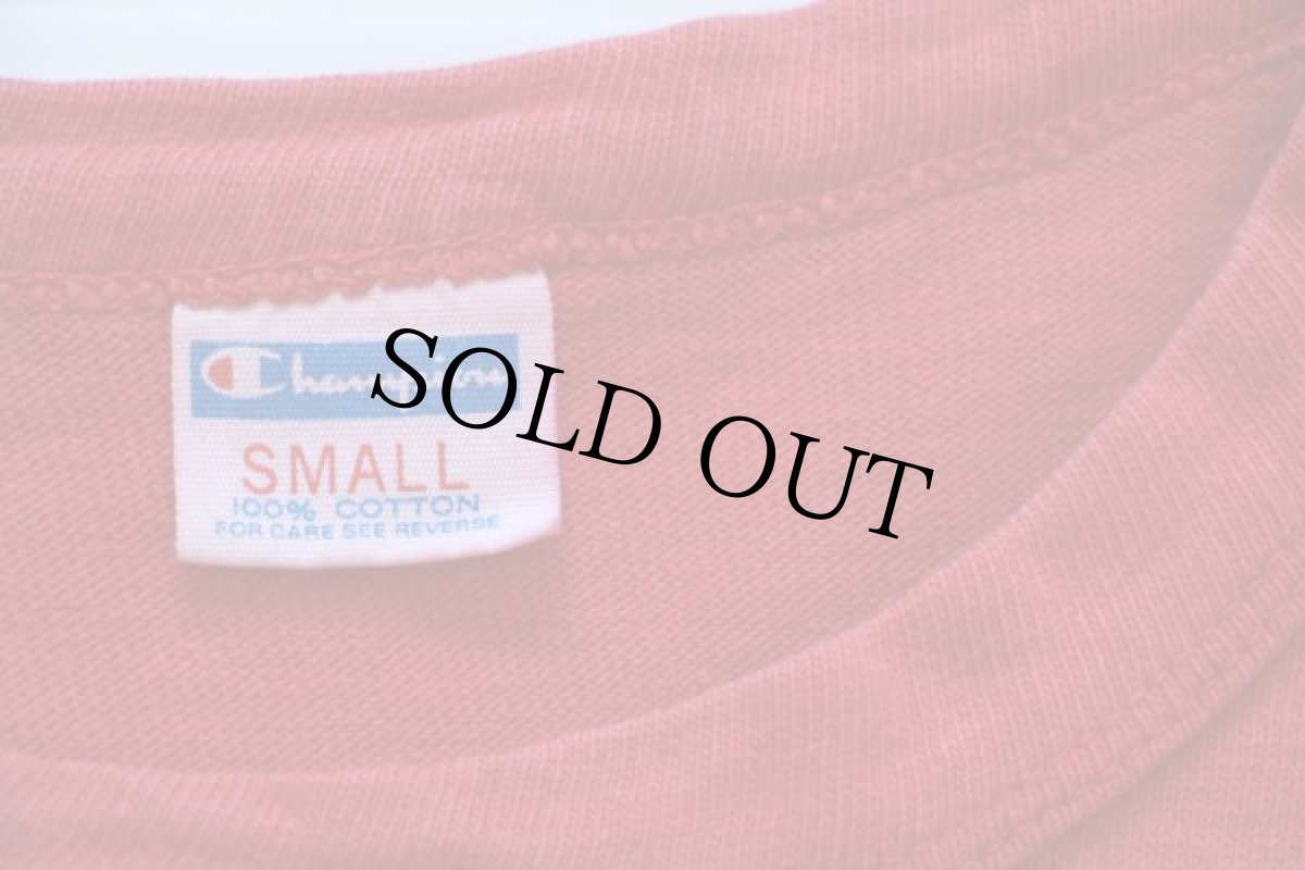 画像4: 70s USA製 Championチャンピオン U.W.-STOUT 78 コットン フットボールTシャツ 赤 S (4)