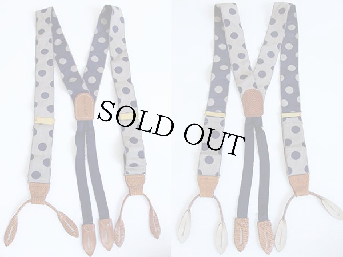 画像2: COLE-HAANコールハーン ドット柄 ボタンタブ式 サスペンダー★887 (2)