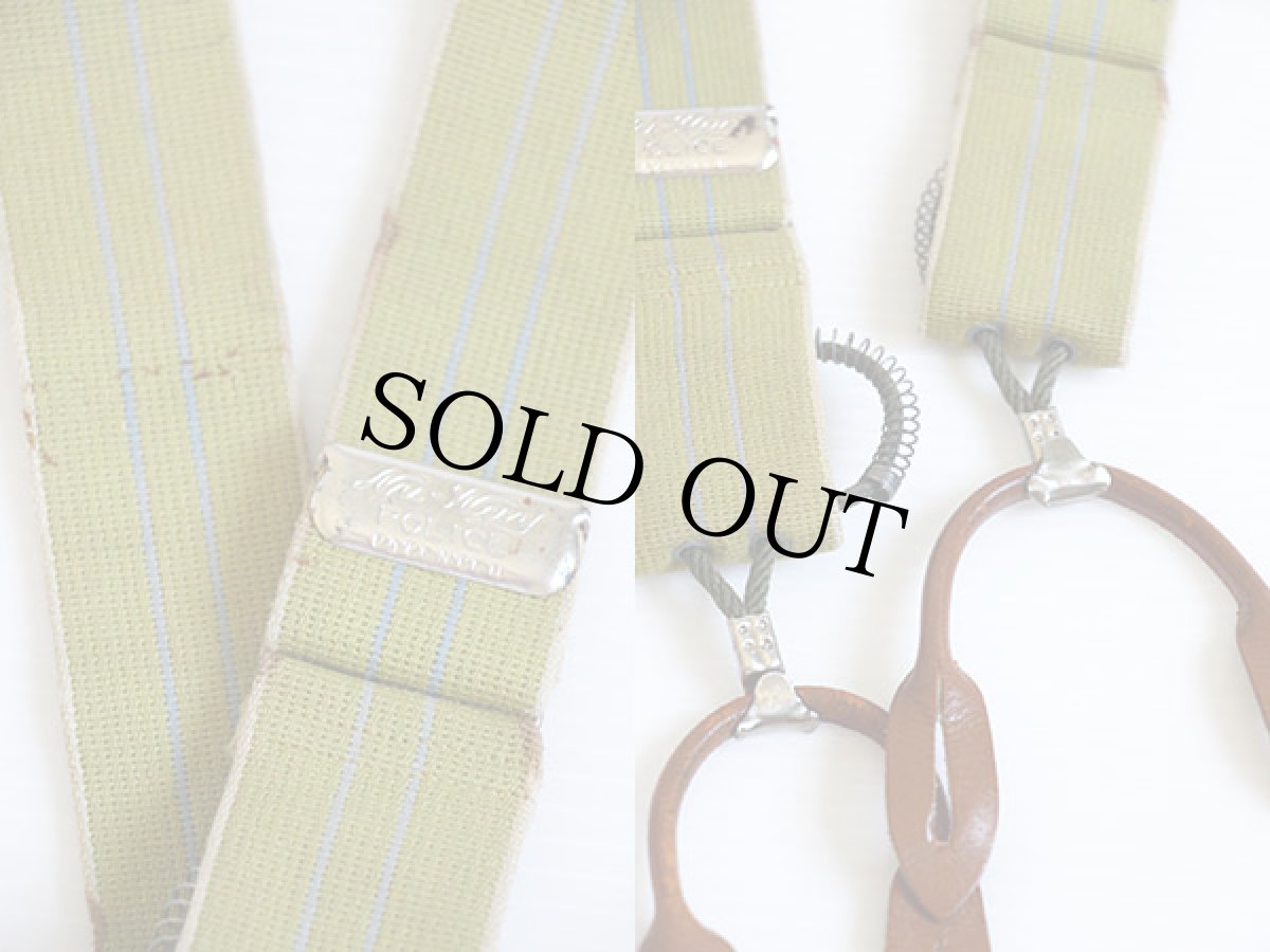 画像3: ビンテージ Nu-Way ライン入り ボタンタブ式 サスペンダー★833 (3)