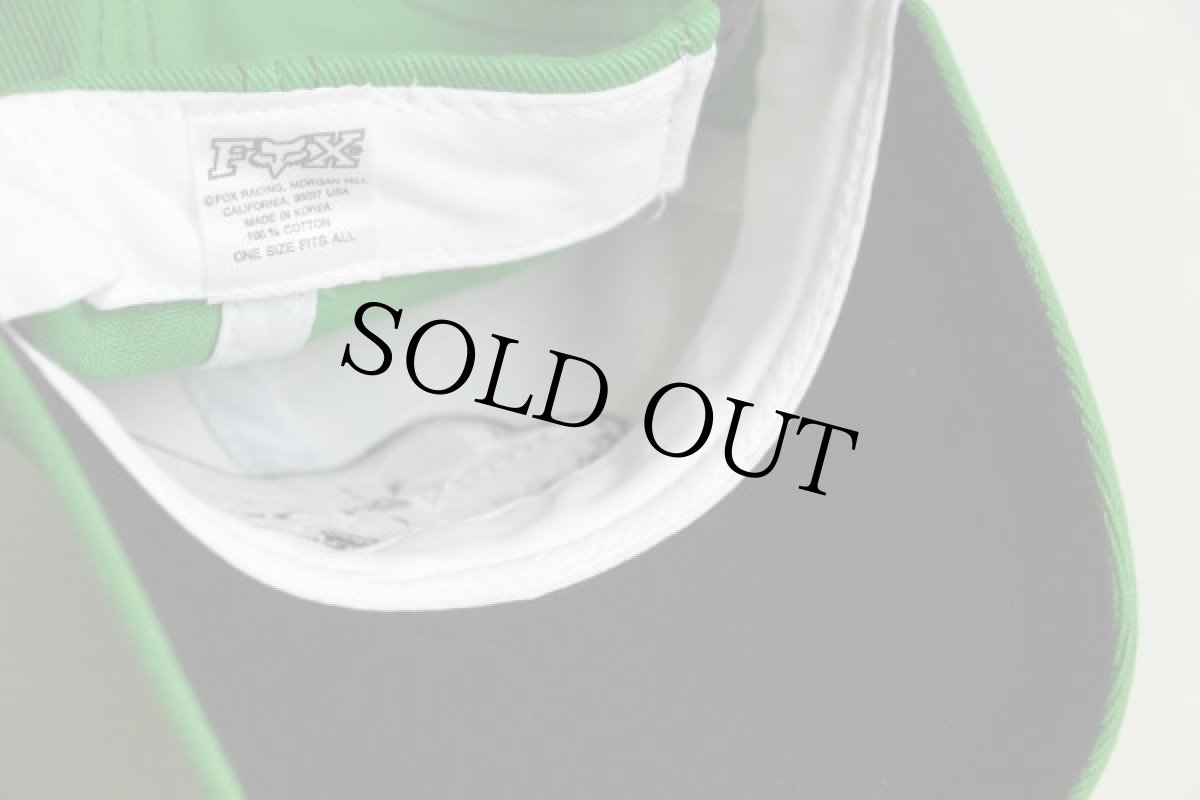画像3: 90s FOX RACING ロゴ刺繍 コットンキャップ 黄緑 (3)