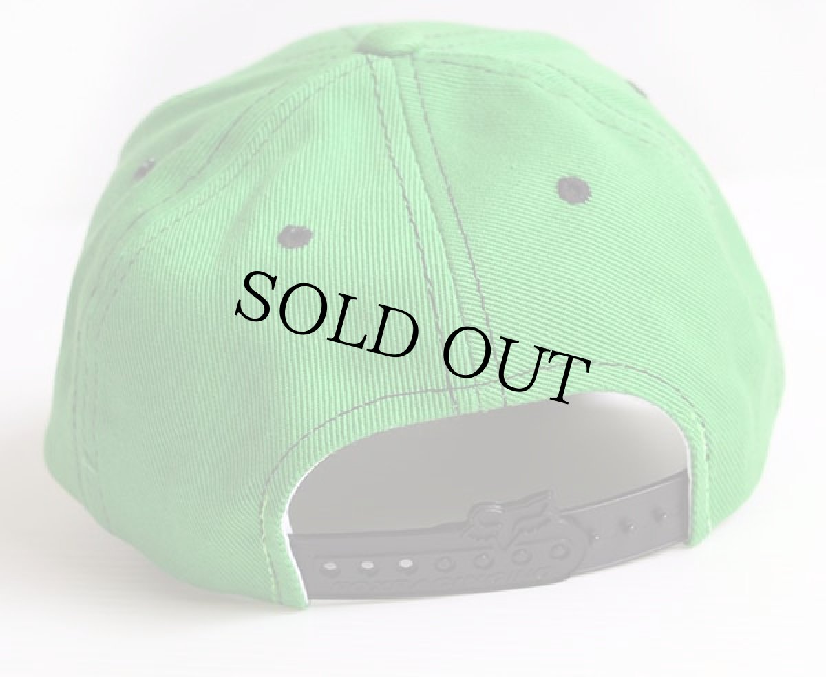 画像2: 90s FOX RACING ロゴ刺繍 コットンキャップ 黄緑 (2)