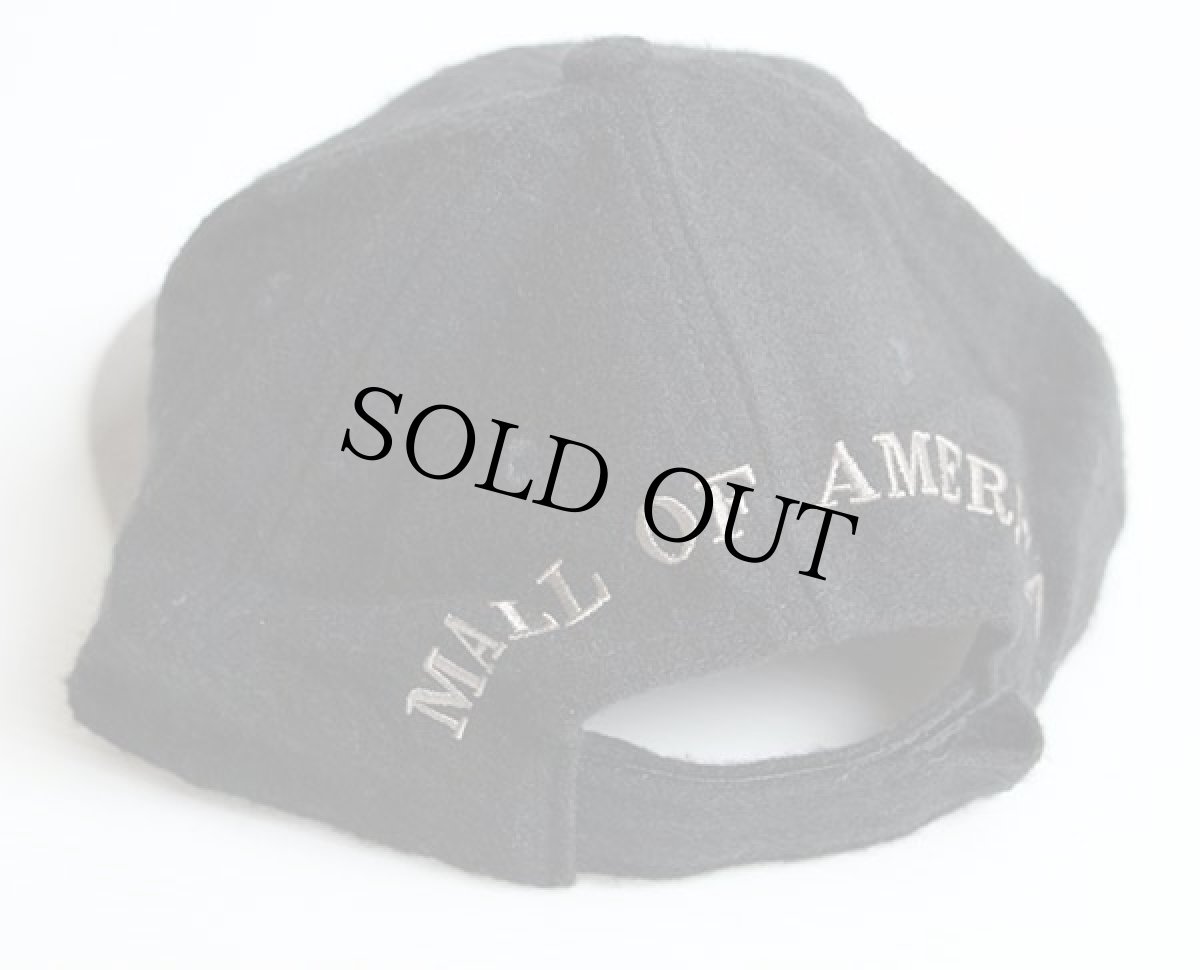 画像2: 90s PLANET HOLLYWOOD ロゴバッジ ツートン ウール混 キャップ 黒×グレー (2)