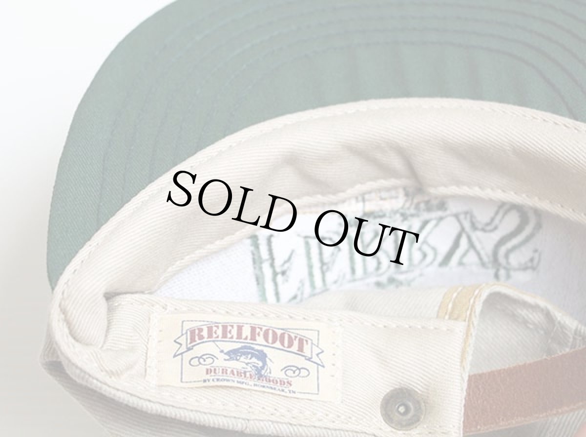 画像3: デッドストック★FERRY'S SEEDS ロゴ刺繍 ツートン コットンキャップ グレーベージュ×緑 (3)