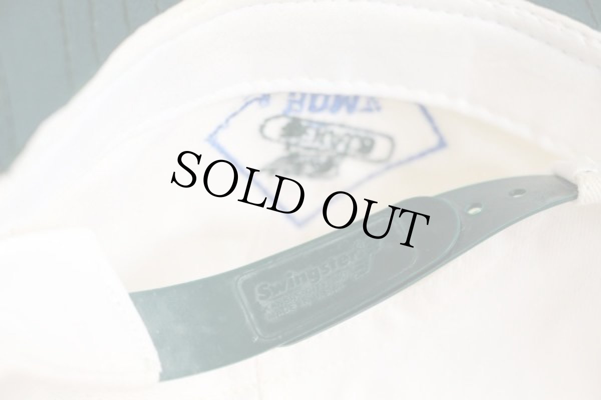 画像3: 80s USA製 Swingster DEKALB ロゴ刺繍 ツートン コットンキャップ 白×緑 (3)