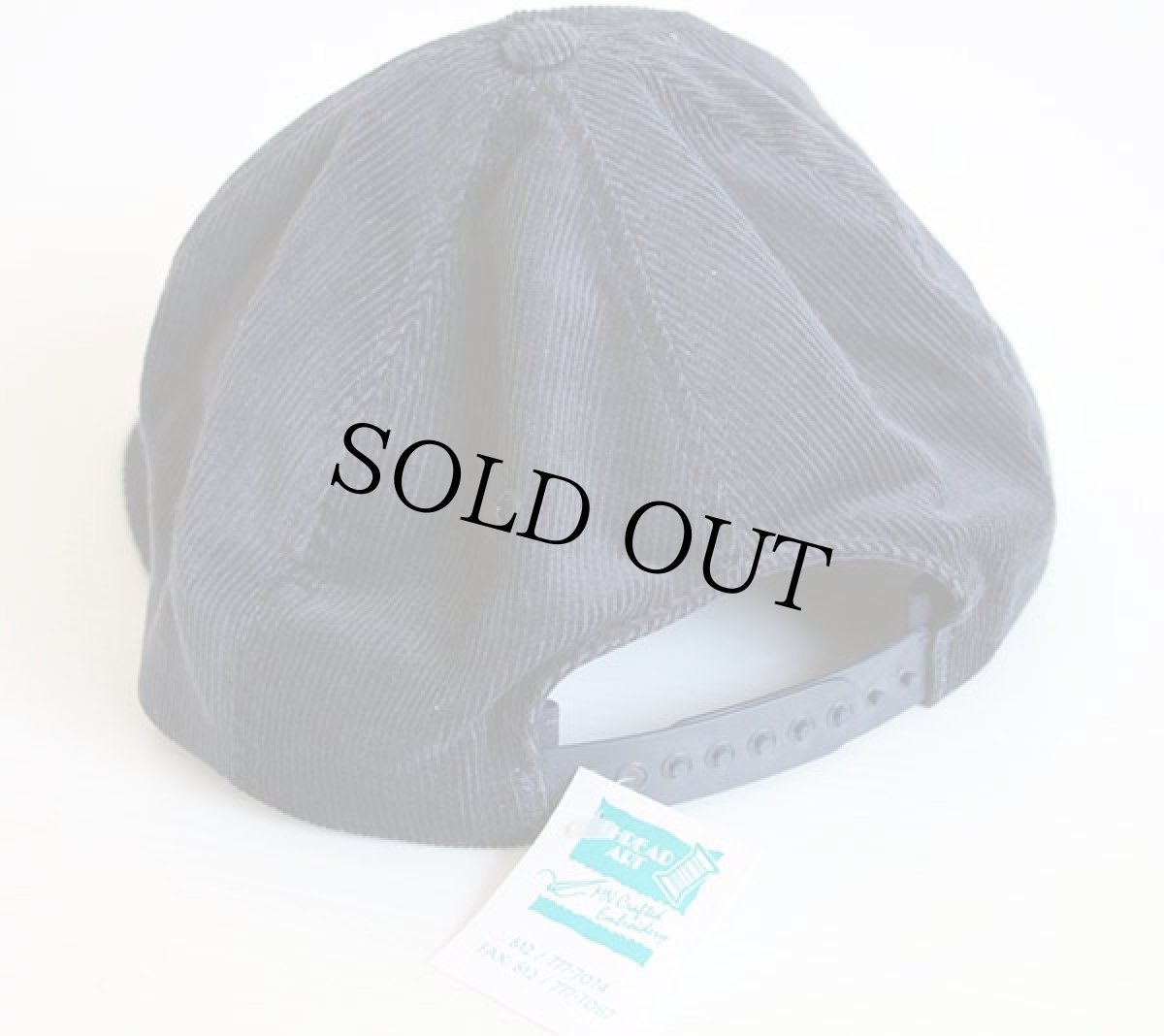 画像2: デッドストック★80s USA製 TEAMSTERS ロゴ刺繍 コーデュロイキャップ 紺 (2)