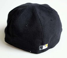 画像2: 90s USA製 NEW ERA MLB Pittsburgh Pirates ウール ベースボールキャップ 黒 7 1/8 (2)