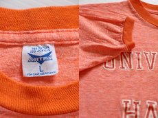 画像3: 70s ARTEX UNIVERSITY OF HAWAII リンガーTシャツ 杢オレンジ L (3)