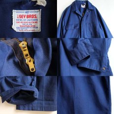 画像3: 70s LOEV BROS U.S.COAST GUARD チェーン刺繍 オールインワン 紺 40★つなぎ (3)