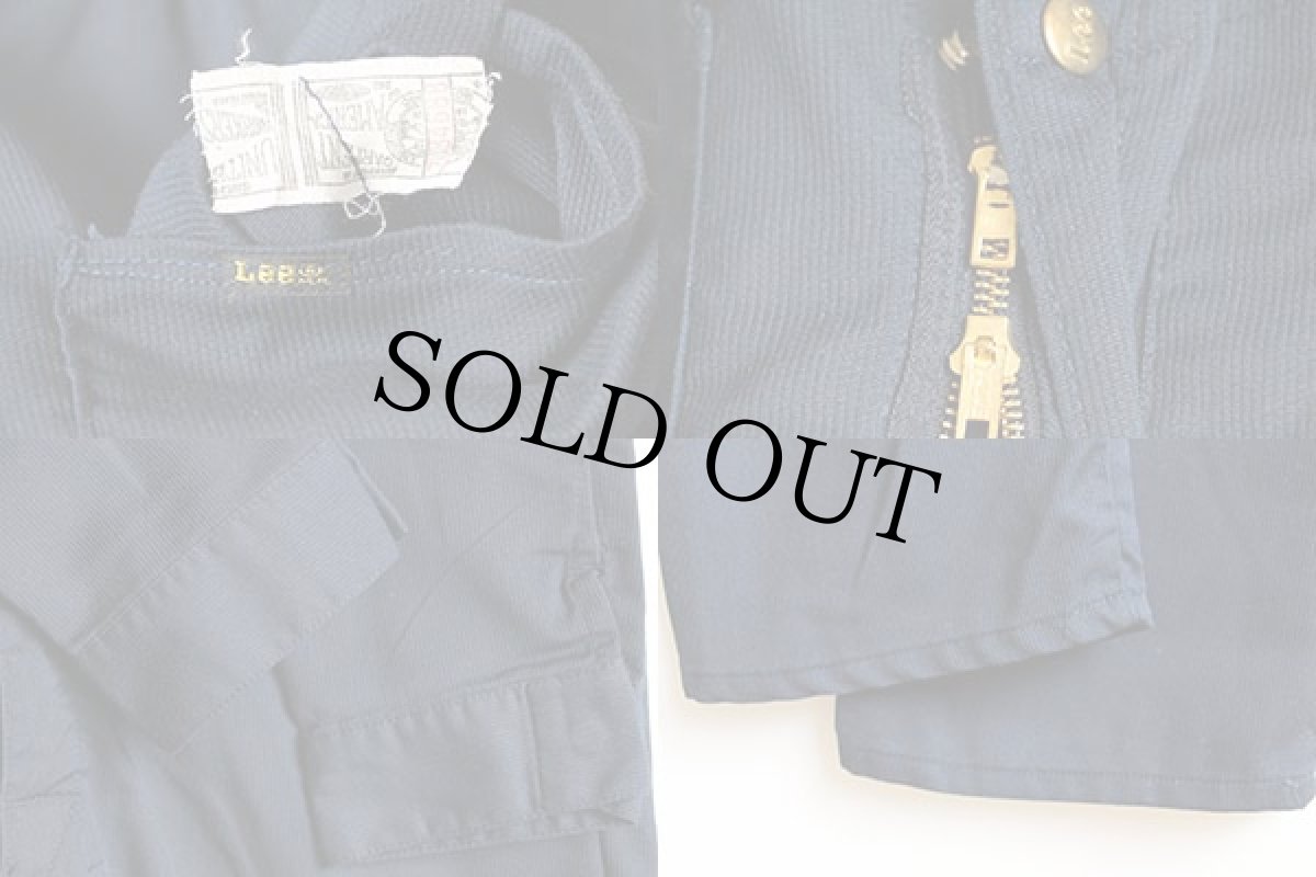 画像3: 70s Leeリー ピケ オールインワン 紺★つなぎ B (3)