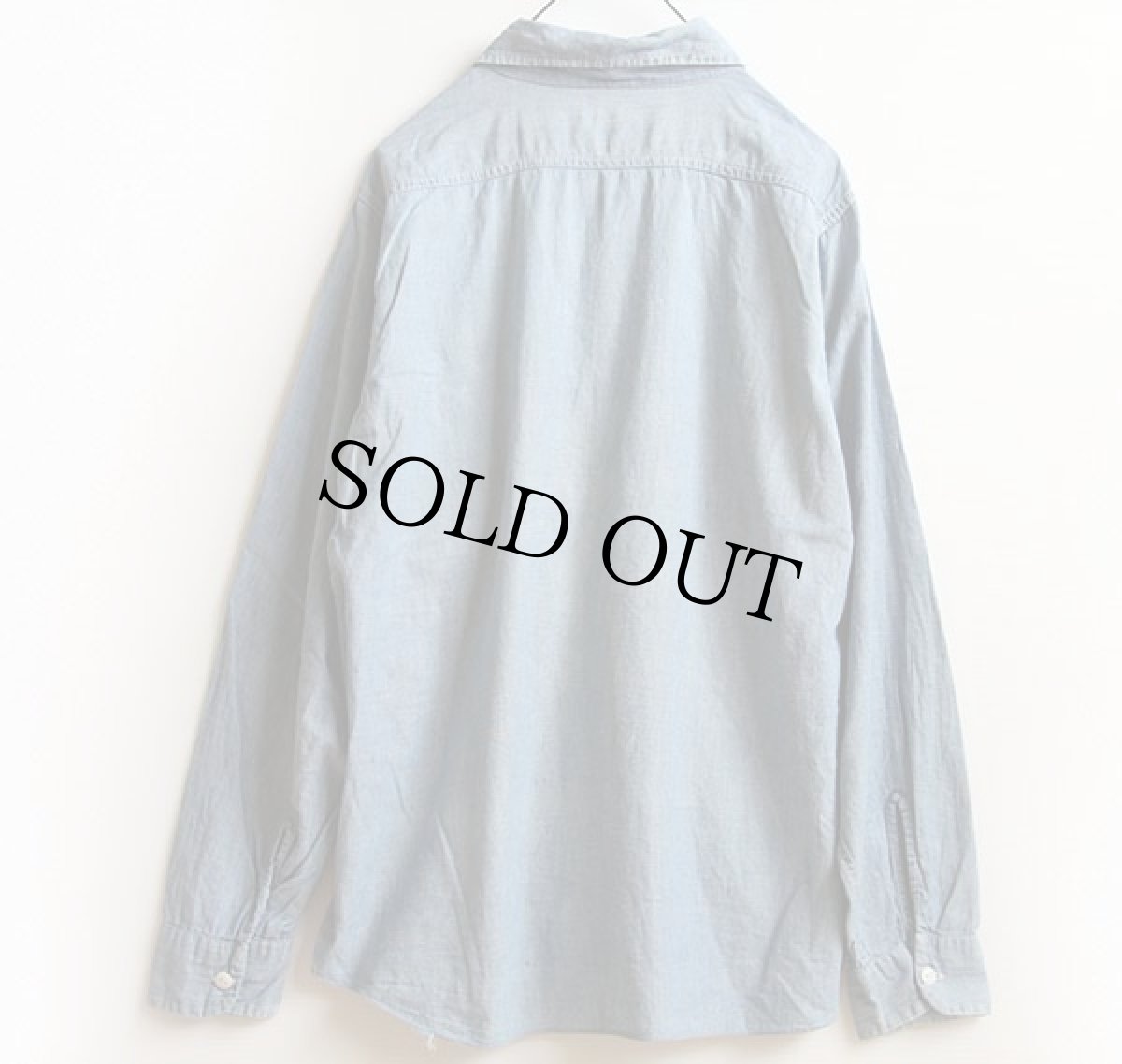 画像2: 50s UNKNOWN コットン シャンブレーシャツ (2)