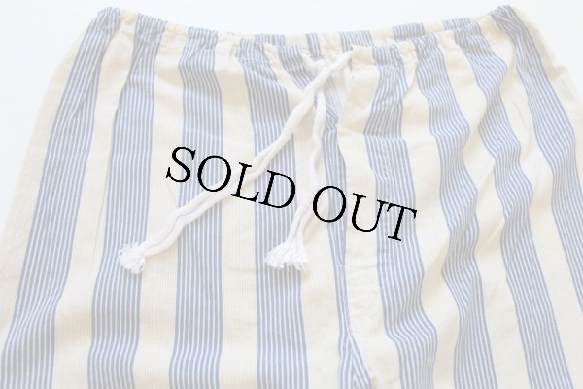 画像5: 40s MONTGOMERY WARD BRENT ストライプ コットン パジャマ シャツ&パンツ セット (5)