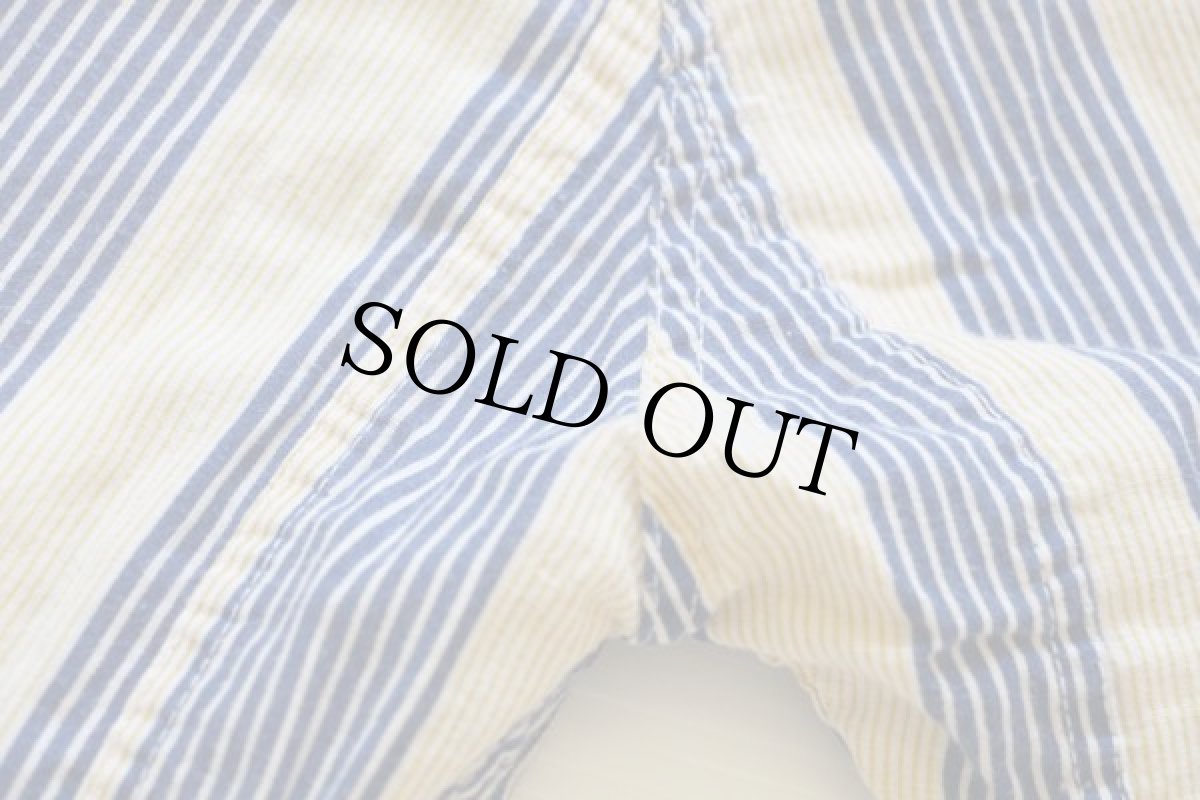 画像7: 40s MONTGOMERY WARD BRENT ストライプ コットン パジャマ シャツ&パンツ セット (7)