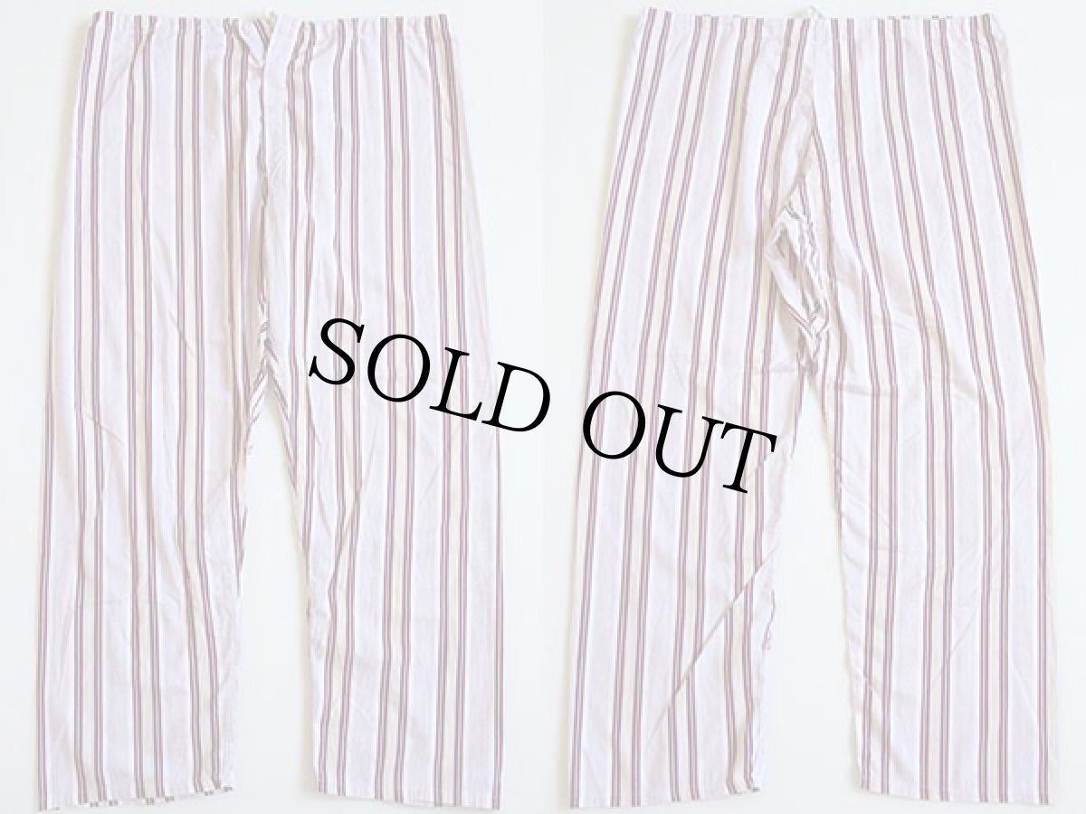 画像3: 50s PENNEY'S TOWNCRAFT マルチストライプ コットン パジャマ シャツ&パンツ セット C (3)