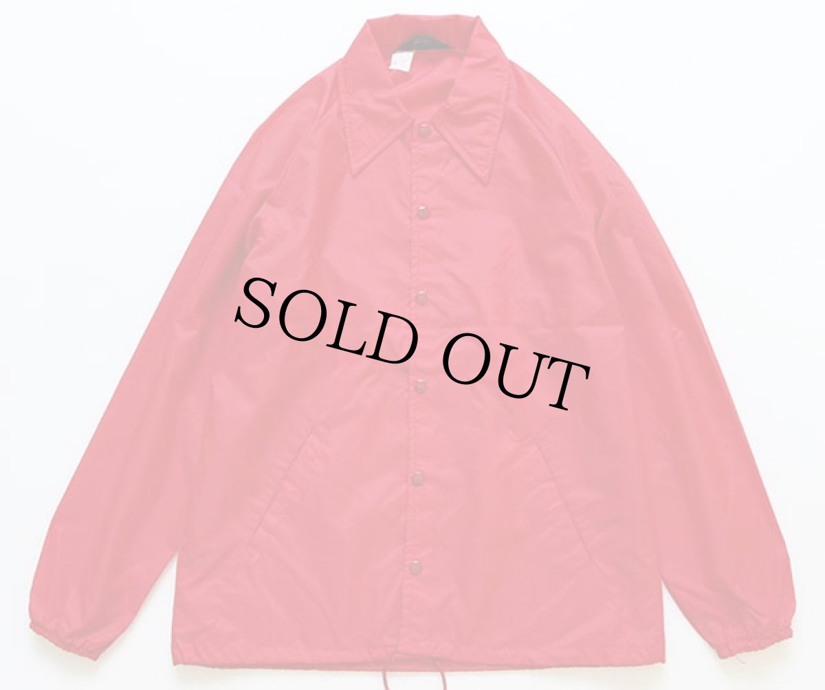 画像2: 70s USA製 Championチャンピオン ランタグ LACROSS LOGAN RANGERS ナイロン コーチジャケット 赤 M (2)