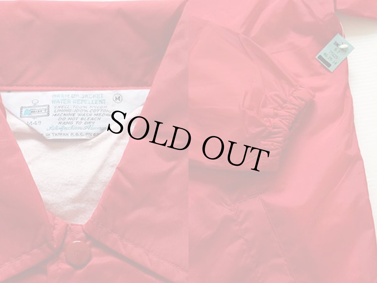 画像3: デッドストック★80s Kmart 無地 ナイロン コーチジャケット 赤 M (3)