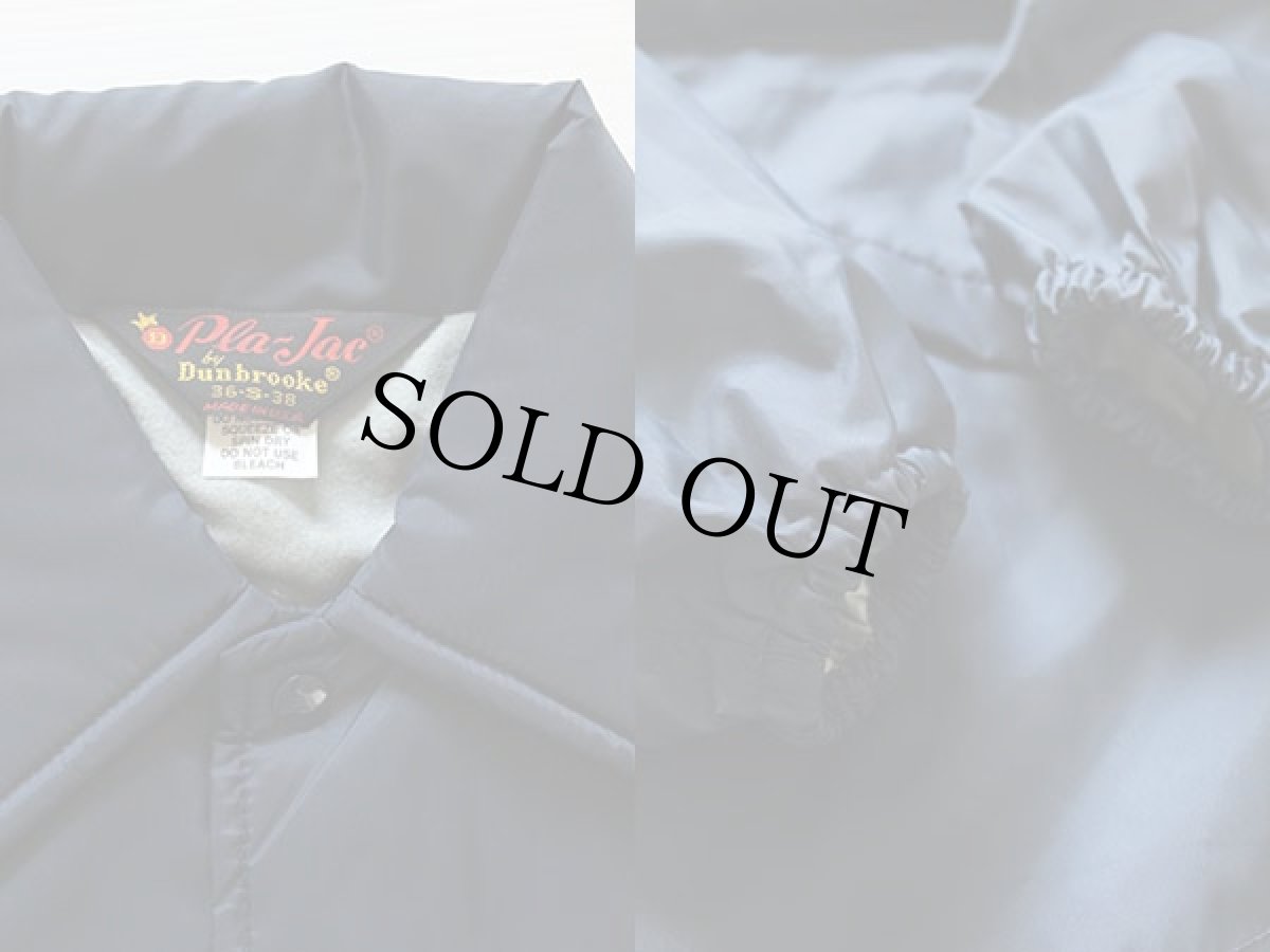 画像3: デッドストック★80s USA製 Pla-Jac ナイロン コーチジャケット 紺 S (3)