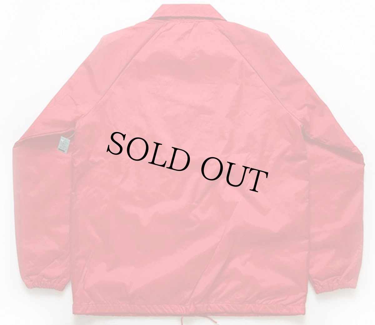 画像2: デッドストック★80s Kmart 無地 ナイロン コーチジャケット 赤 M (2)