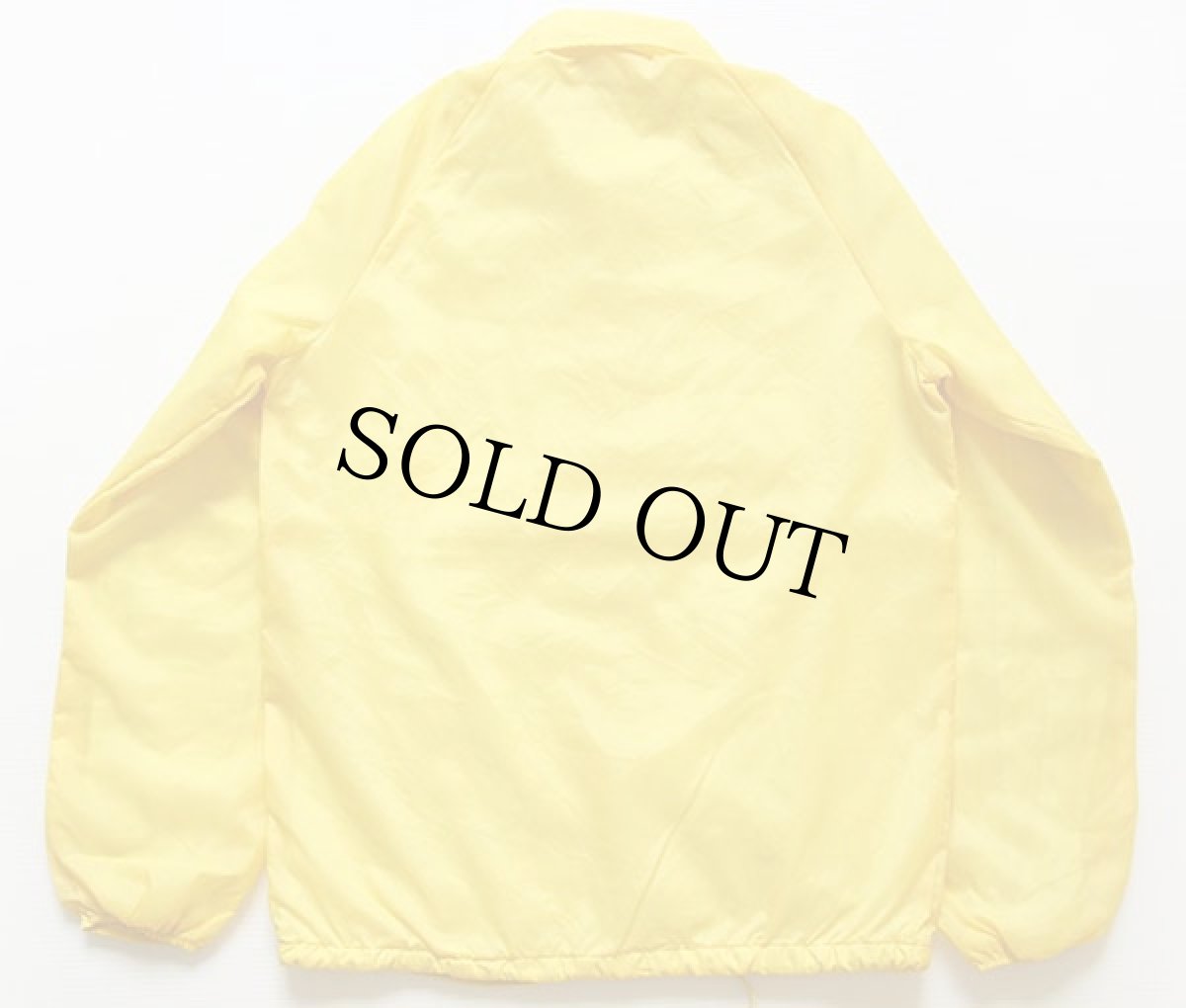 画像2: 80s Sears 無地 ナイロン コーチジャケット 黄 XS (2)