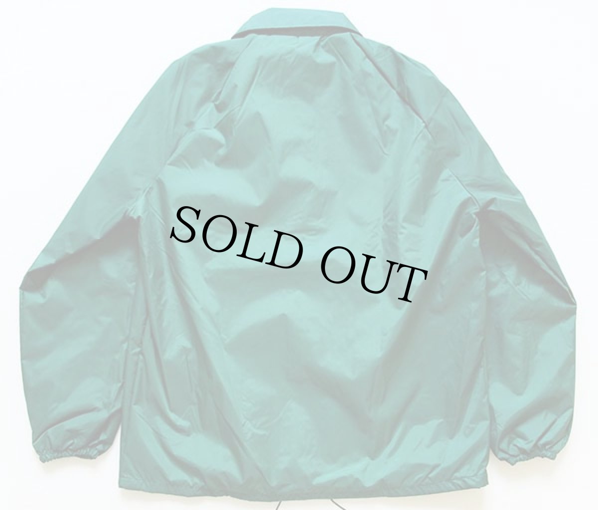 画像2: デッドストック★80s Kmart 無地 ナイロン コーチジャケット 緑 M (2)