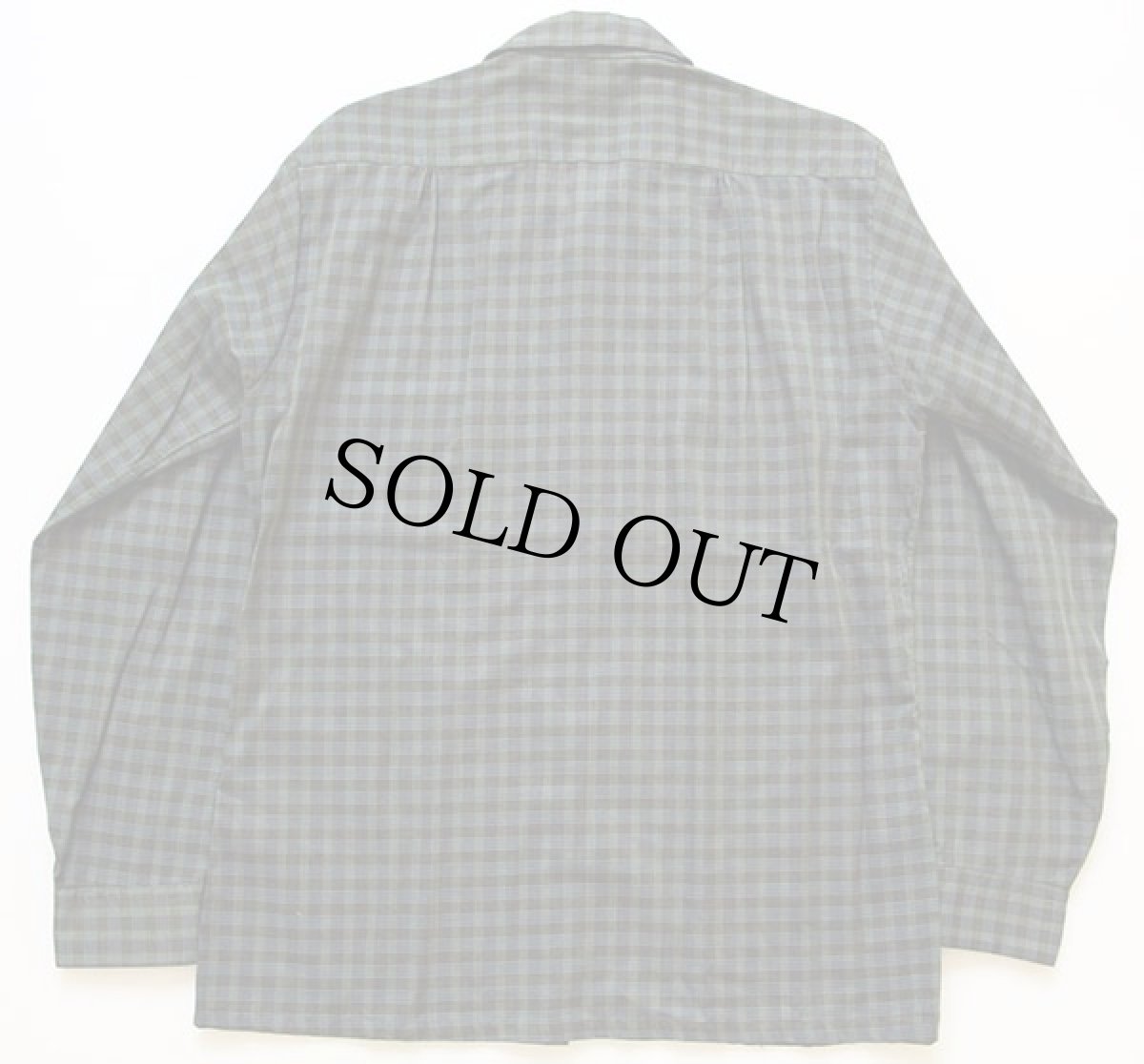 画像2: デッドストック★60s Manhattanマンハッタン チェック コットンシャツ S (2)
