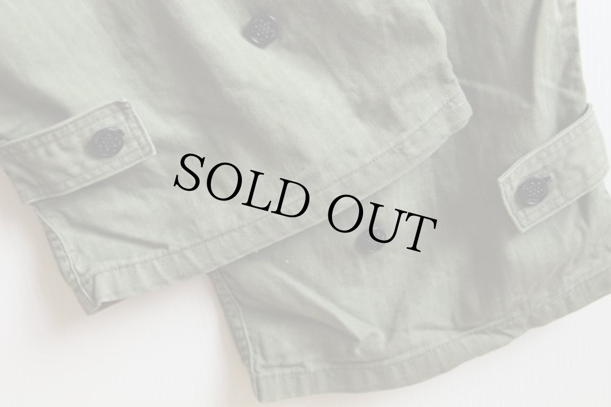 画像8: 40s 米軍 U.S.ARMY M-43 HBT ヘリンボーンツイル オールインワン ペンキ飛び 36R★つなぎ (8)