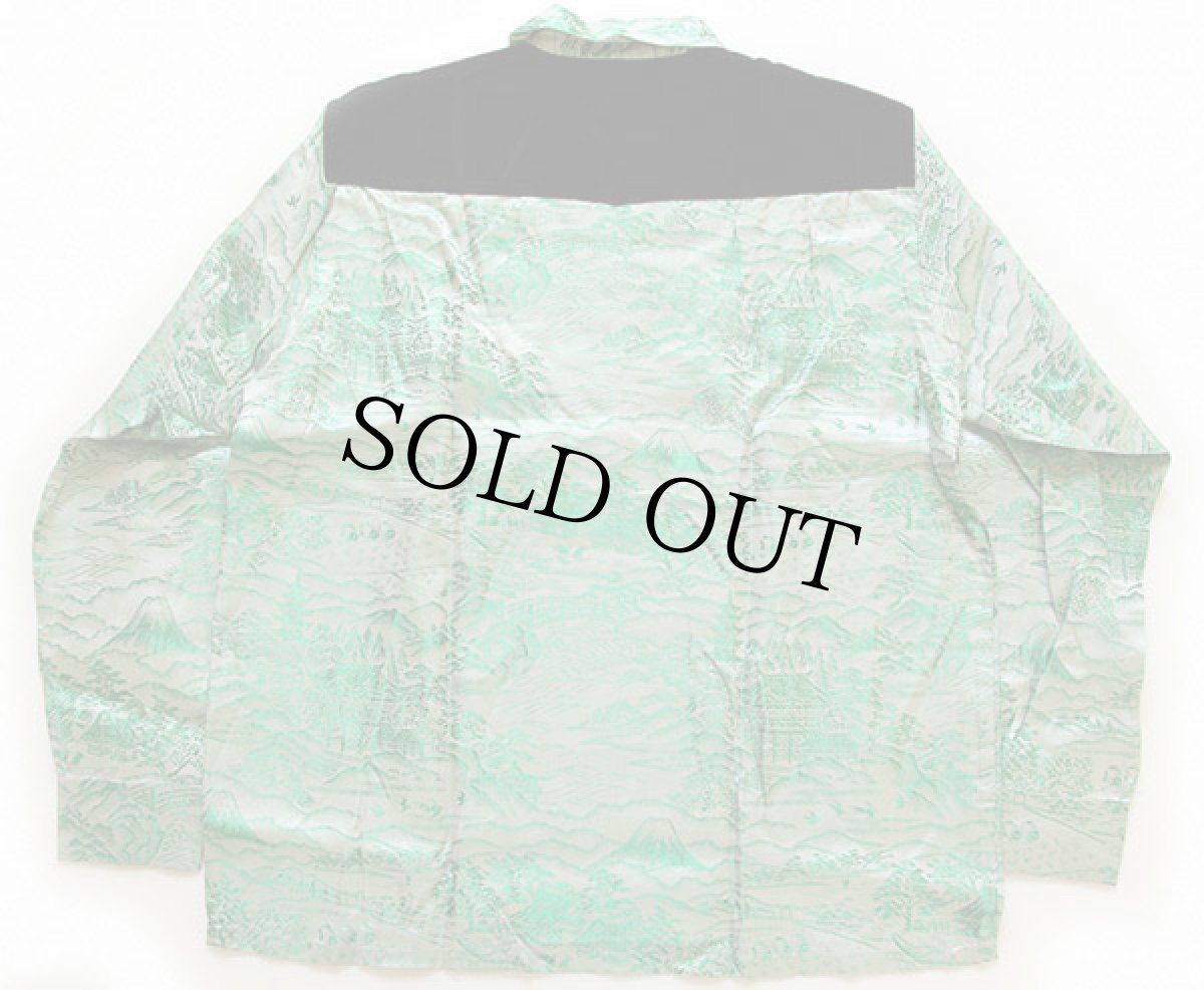 画像3: デッドストック★50s I.M.C CRAFTSMAN JAPAN 龍 刺繍 ベロア切り替え スカシャツ L★スーベニア (3)