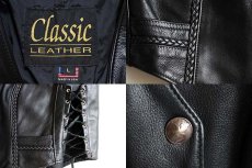 画像3: USA製 Classic LEATHER サイドレースアップ レザーベスト 黒 L (3)