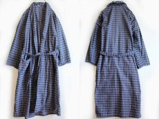 画像2: 60s Oxford Robes チェック コットンガウン L (2)