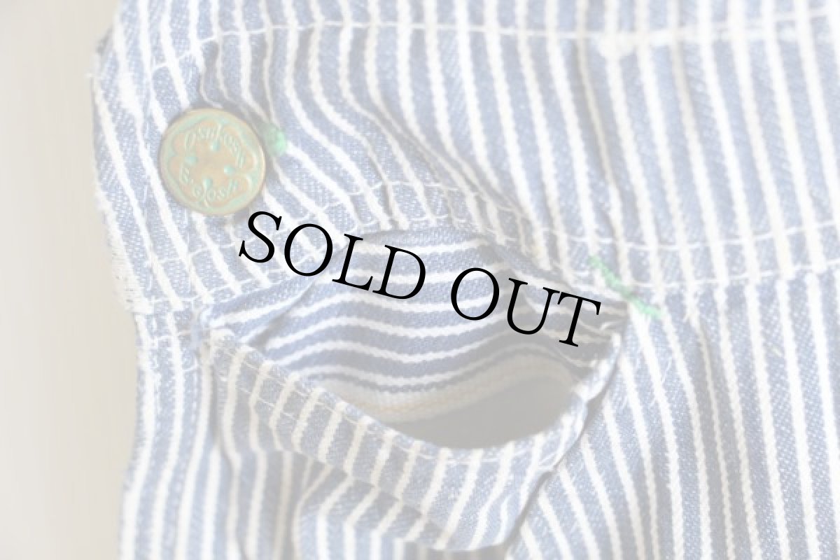 画像5: 70s OSHKOSH B'GOSH ヒッコリー ストライプ オーバーオール ペンキ飛び (5)