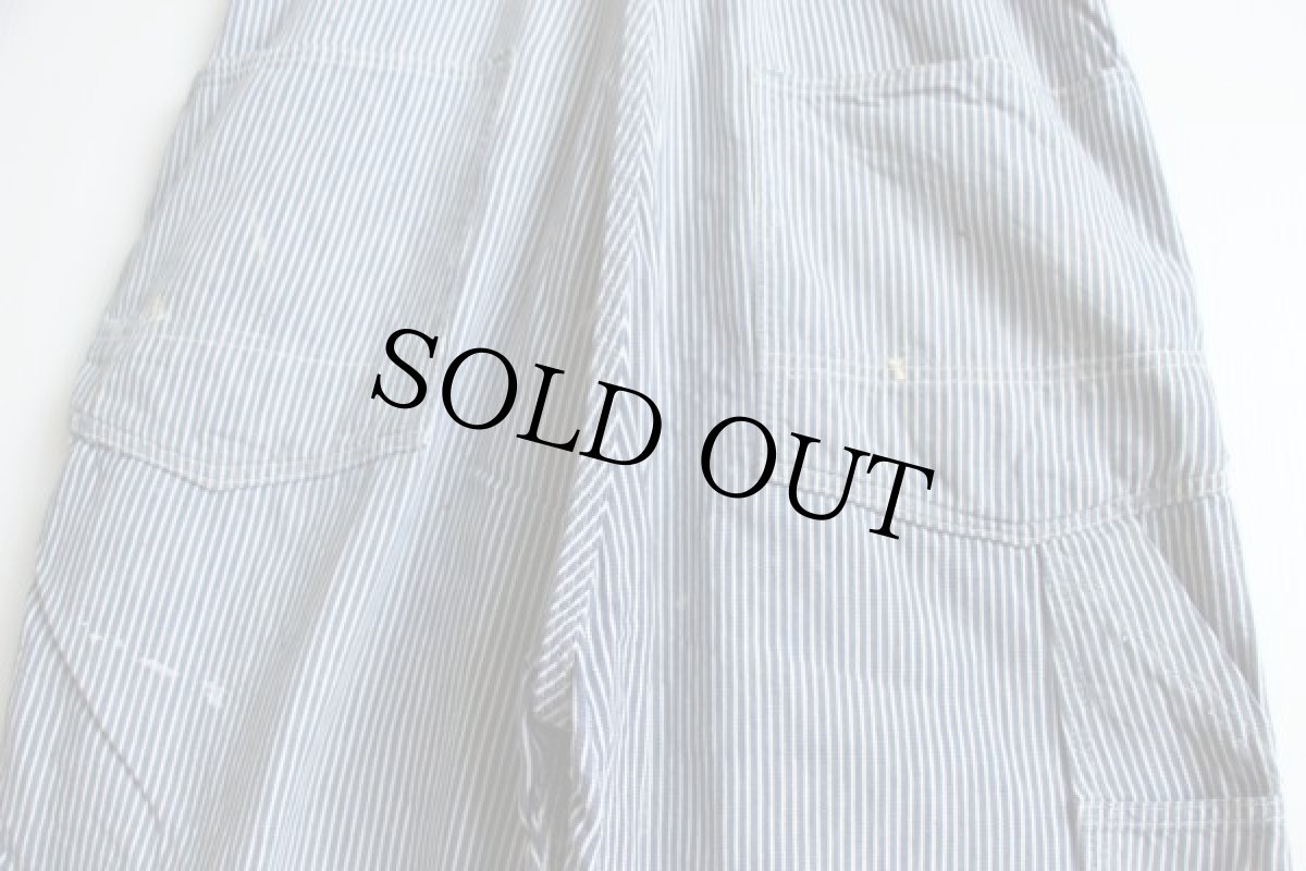 画像7: 70s OSHKOSH B'GOSH ヒッコリー ストライプ オーバーオール ペンキ飛び (7)