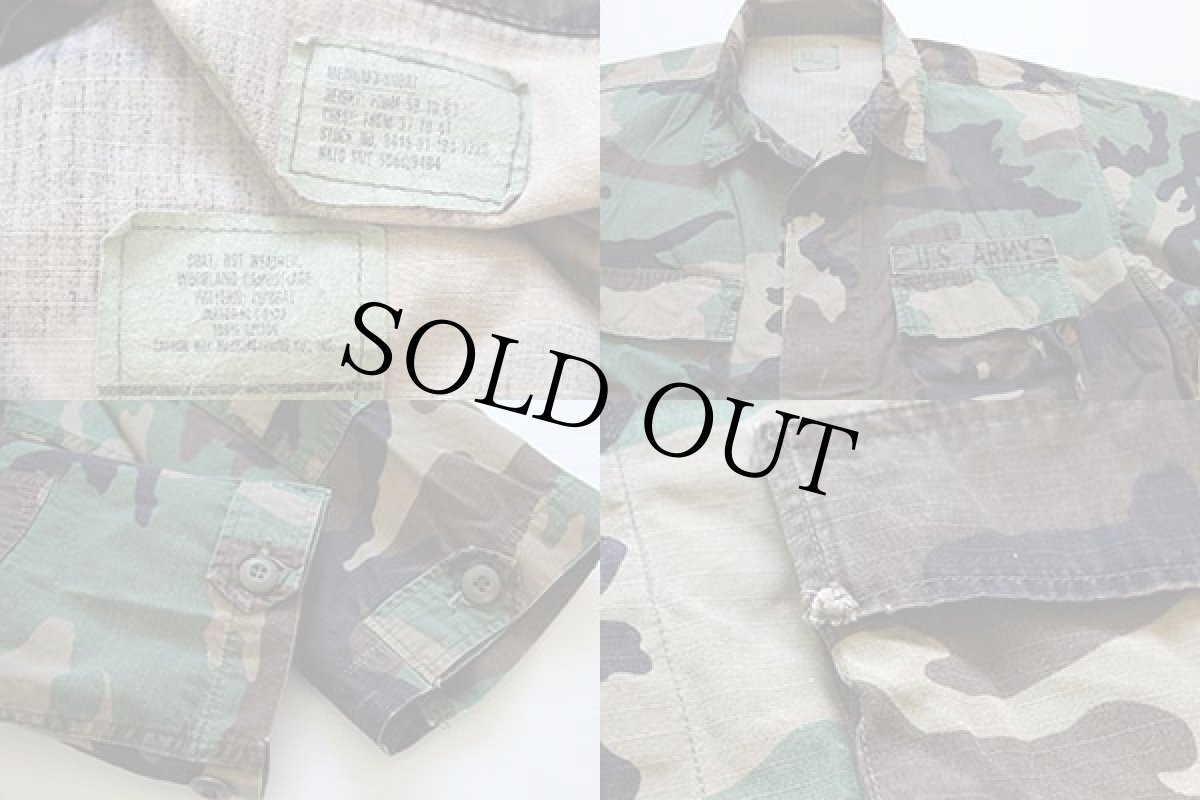 画像3: 80s 米軍 U.S.ARMY ウッドランドカモ BDUジャケット M-XS (3)