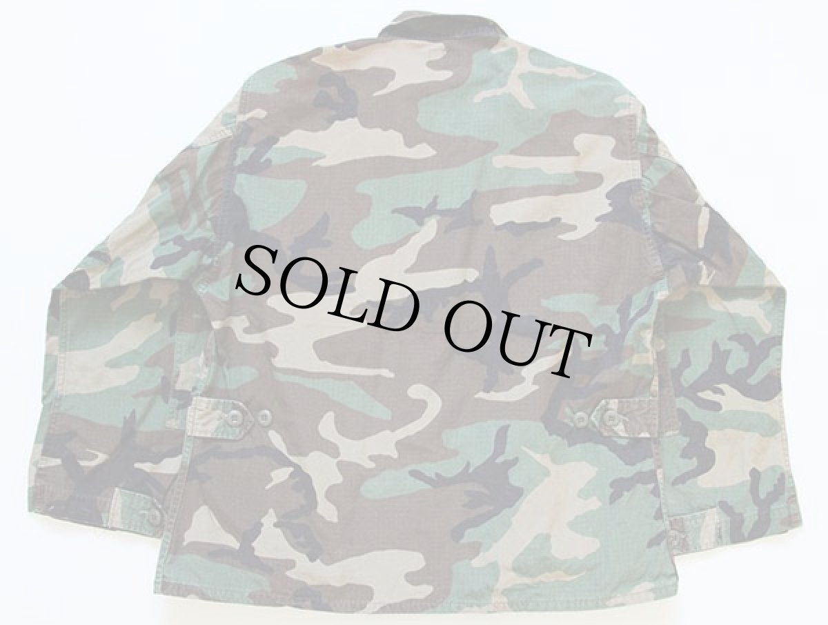 画像2: 80s 米軍 U.S.ARMY ウッドランドカモ BDUジャケット M-XS (2)