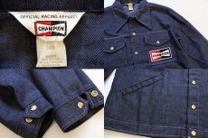 画像3: 70s USA製 CHAMPION SPARK PLUG チャンピオン プラグ パッチ付き デニムジャケット XL (3)