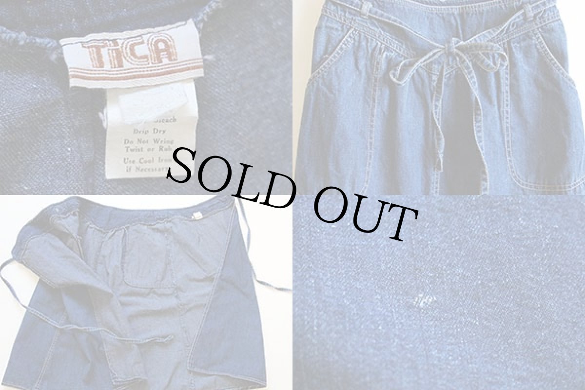 画像3: 80s TiCA デニム 巻きスカート (3)