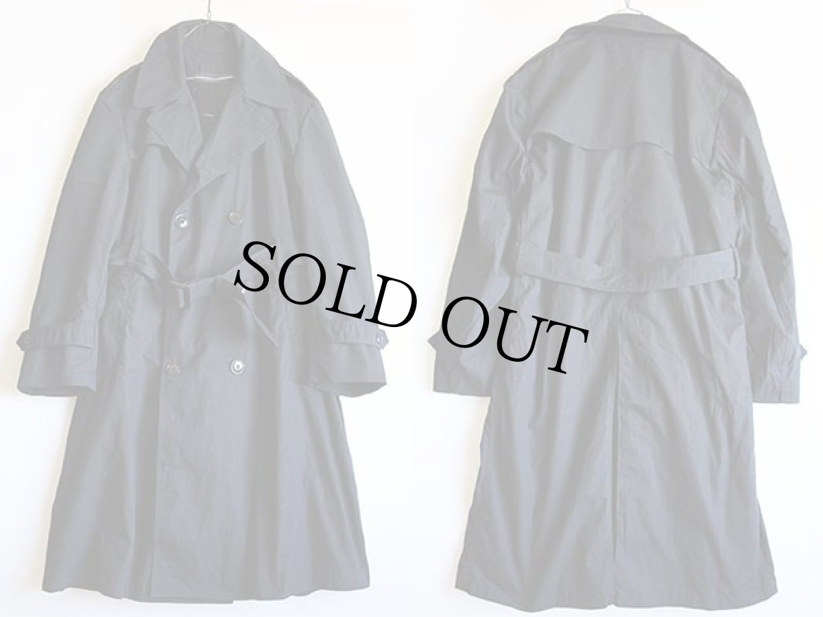 画像2: 90s 米軍 U.S.ARMY ライナー付き オールウェザー トレンチコート 黒 42S (2)