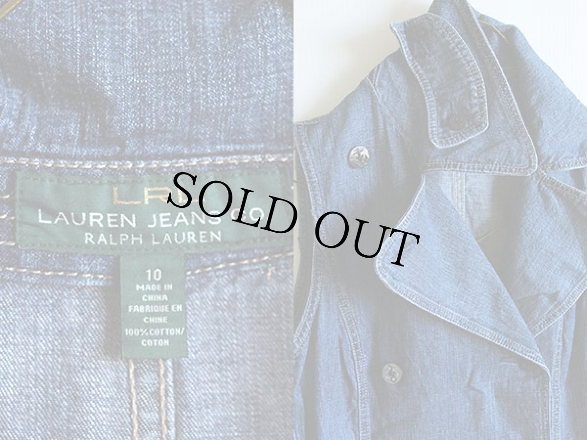 画像3: LAUREN JEANS ラルフローレン ノースリーブ デニムコート 10 (3)