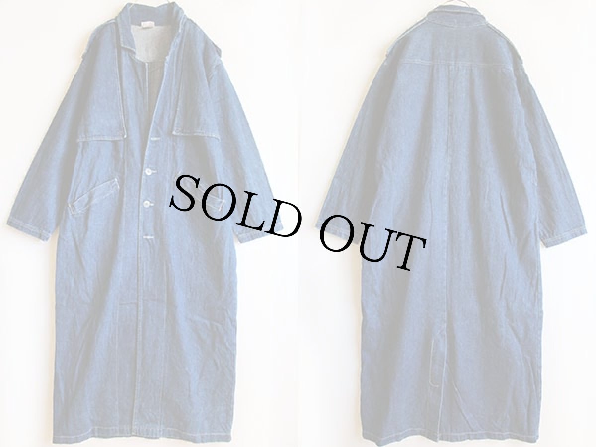 画像2: 80s USA製 Vivaldi ロング デニム コート (2)