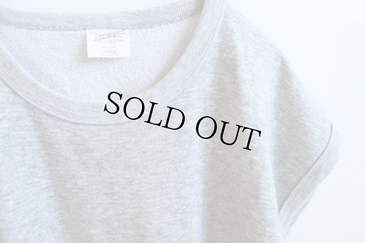 画像3: 80s USA製 Designpoint by Mary Ellis 無地 ノースリーブ スウェット 杢グレー L★ブランク (3)