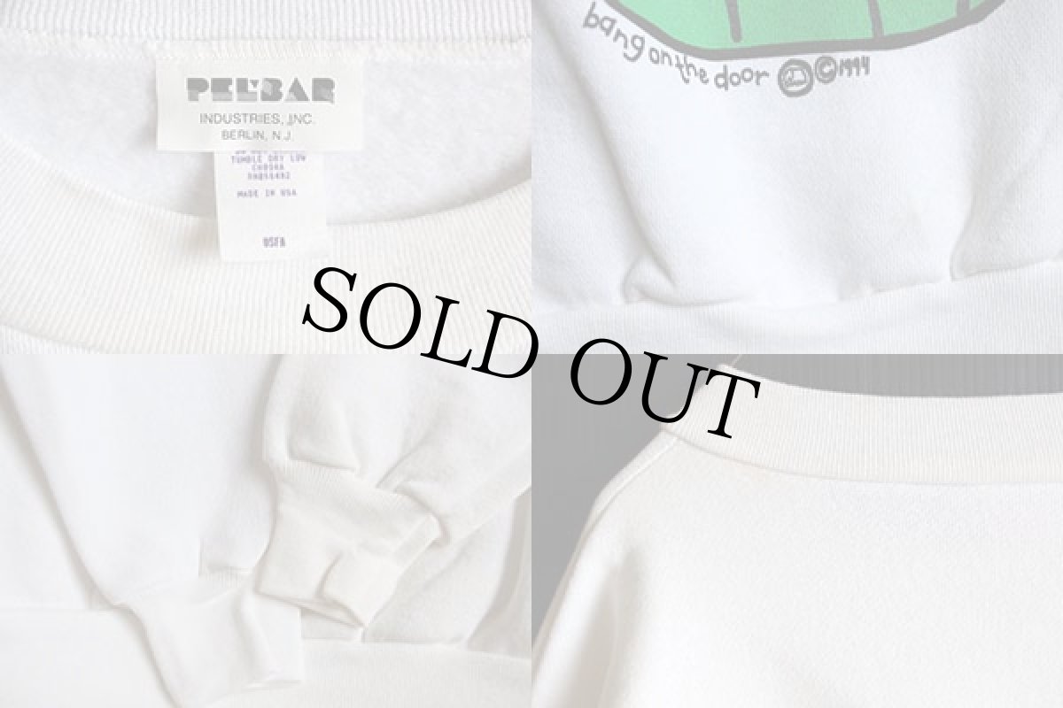 画像3: デッドストック★90s USA製 PELBAR rabbit アート スウェット 白★特大 (3)