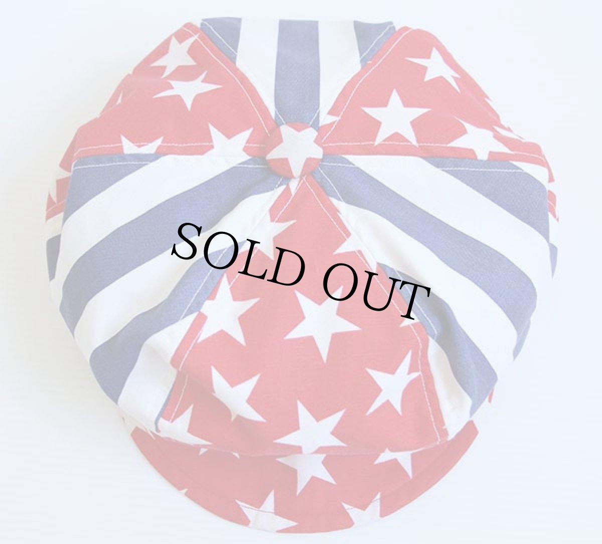 画像3: 70s ハンドメイド 星条旗柄 ビッグアップル コットン キャスケット (3)