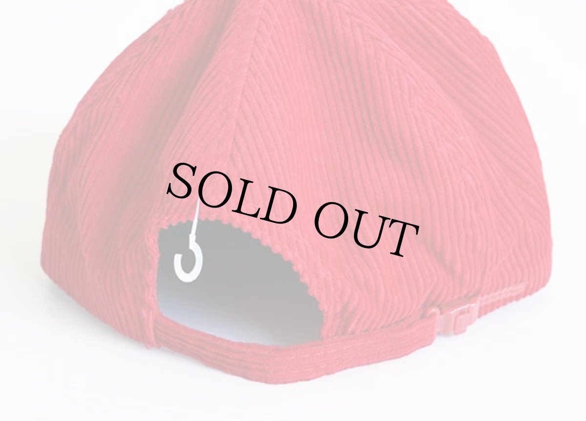 画像2: 90s NEW MEXICO サンフェイス 刺繍 太畝 コーデュロイキャップ 赤 (2)