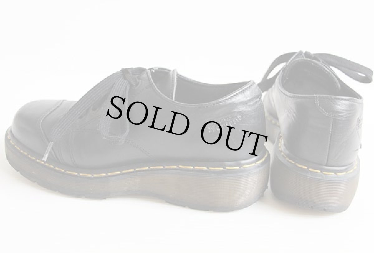 画像2: 英国製 DR.MARTENSドクターマーチン 5ホール 厚底 レザーシューズ 黒 UK8 (2)