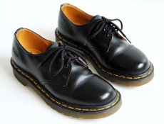 画像1: DR.MARTENSドクターマーチン 3ホール レザーシューズ 黒 UK4 (1)