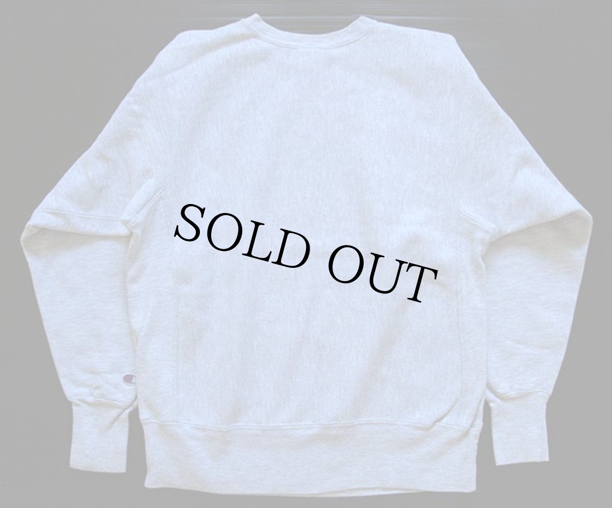 画像2: 90s USA製 Championチャンピオン UMD BULLDOGS 三段中抜き リバースウィーブ スウェット 杢グレー L (2)