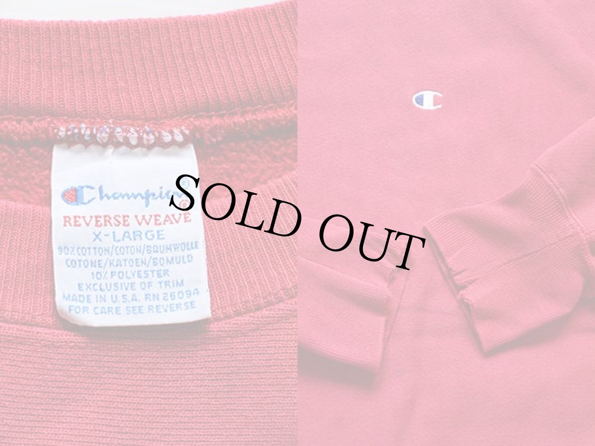 画像3: 90s USA製 Championチャンピオン ワンポイント リバースウィーブ スウェット ピンク XL (3)