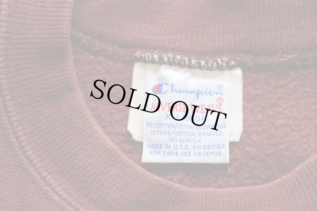 画像3: 90s USA製 Championチャンピオン MINNESOTA リバースウィーブ スウェット バーガンディ XL (3)