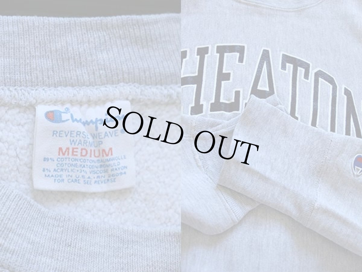 画像3: 80s USA製 Championチャンピオン WHEATON リバースウィーブ スウェット 杢グレー M (3)